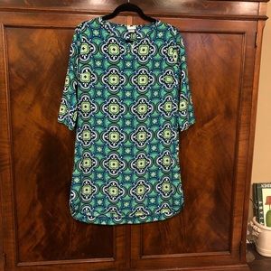 NWT All for color dress in pacific splash